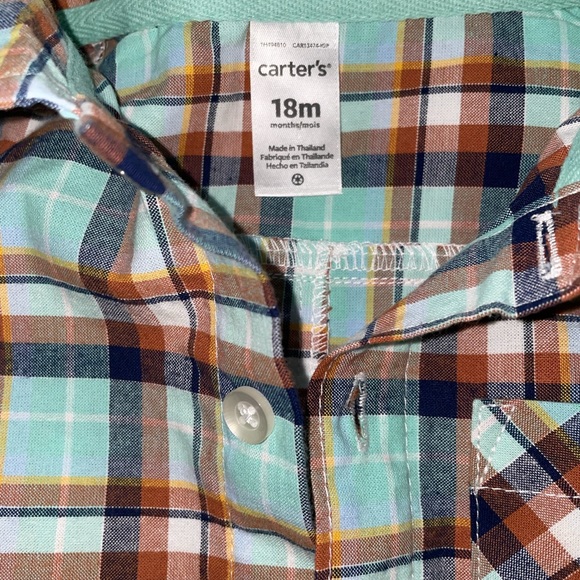 Carter’s Baby Boy Plaid Romper * (B7) - Picture 4 of 4